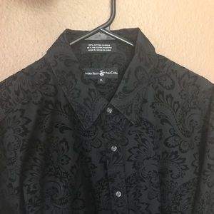 Long sleeve black paisley.